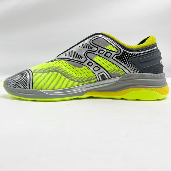 Gucci Men's Ultrapace R "Neon Yellow” GG Logo Sneakers - Picture 7 of 13